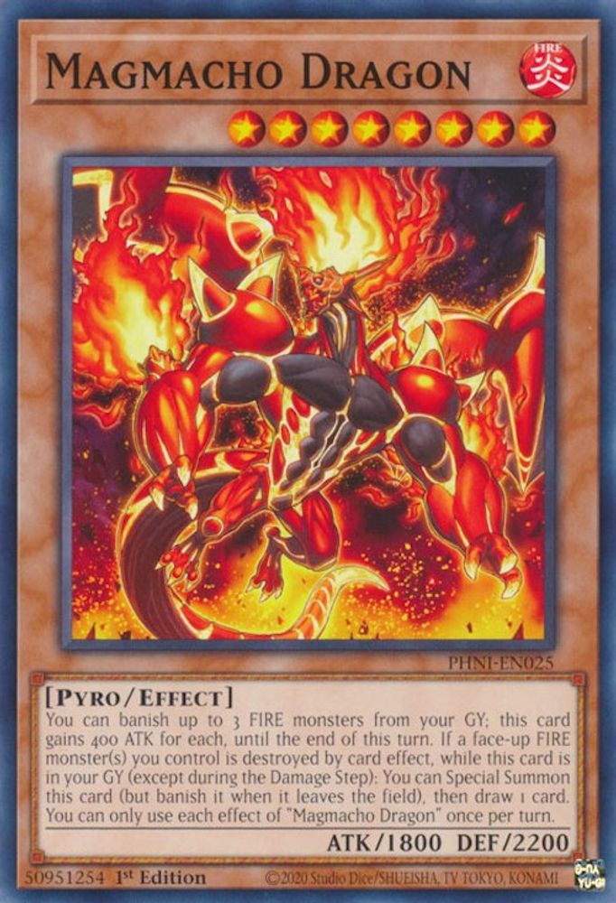 Magmacho Dragon, 1st-edition, front