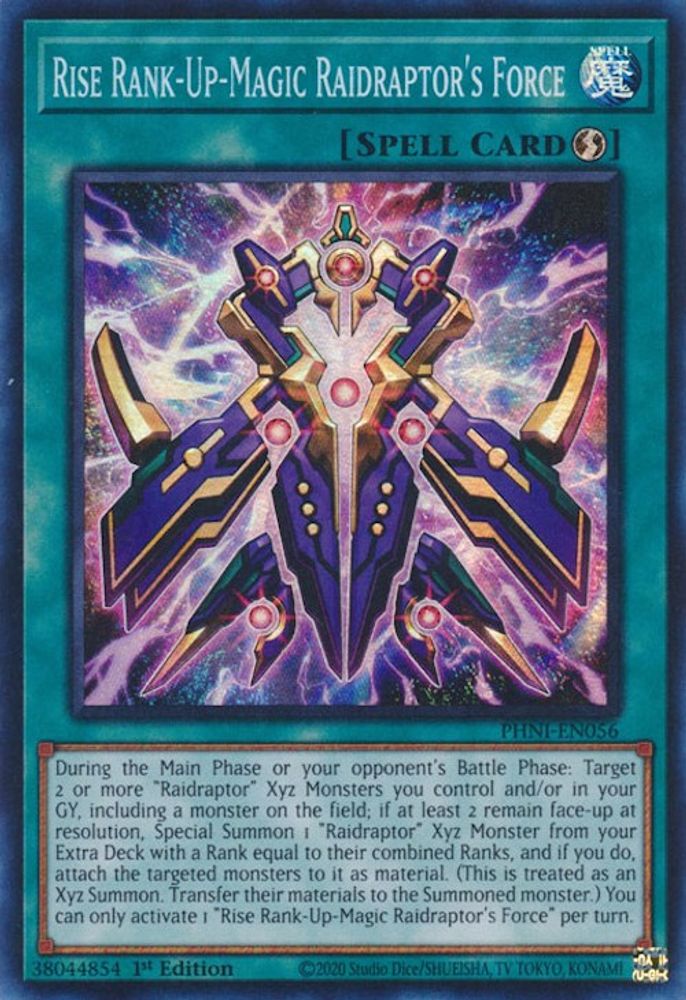 Rise Rank-Up-Magic Raidraptor's Force, 1st-edition, front