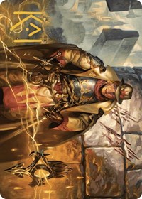 Tenth District Hero Art Card (Gold-Stamped Signature), Art Series: Murders at Karlov Manor
