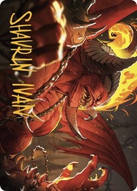 Rakdos, Patron of Chaos Art Card (45/49) (Gold-Stamped Signature), Art Series: Murders at Karlov Manor