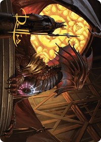 Niv-Mizzet, Guildpact Art Card (21/49) (Gold-Stamped Signature), Art Series: Murders at Karlov Manor