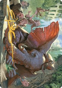Loxodon Eavesdropper Art Card (Gold-Stamped Signature), Art Series: Murders at Karlov Manor