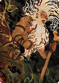 Yarus, Roar of the Old Gods Art Card (46/49) (Gold-Stamped Signature), Art Series: Murders at Karlov Manor