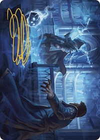 Intrude on the Mind Art Card (Gold-Stamped Signature), Art Series: Murders at Karlov Manor