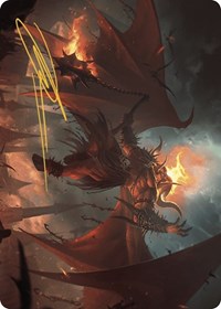 Rakdos, Patron of Chaos Art Card (22/49) (Gold-Stamped Signature), Art Series: Murders at Karlov Manor