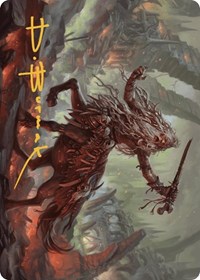 Yarus, Roar of the Old Gods Art Card (24/49) (Gold-Stamped Signature), Art Series: Murders at Karlov Manor