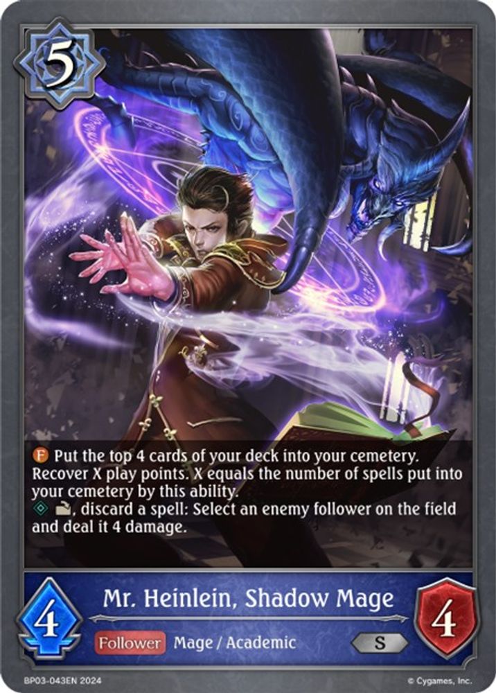 Mr. Heinlein, Shadow Mage, Standard, front