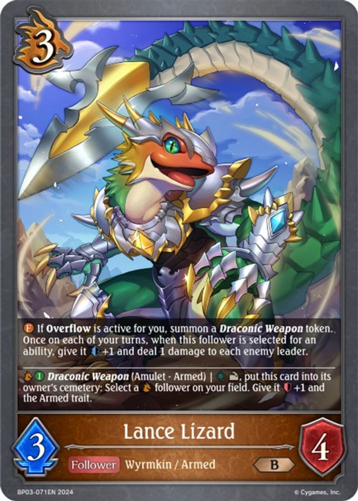 Lance Lizard, Standard, front