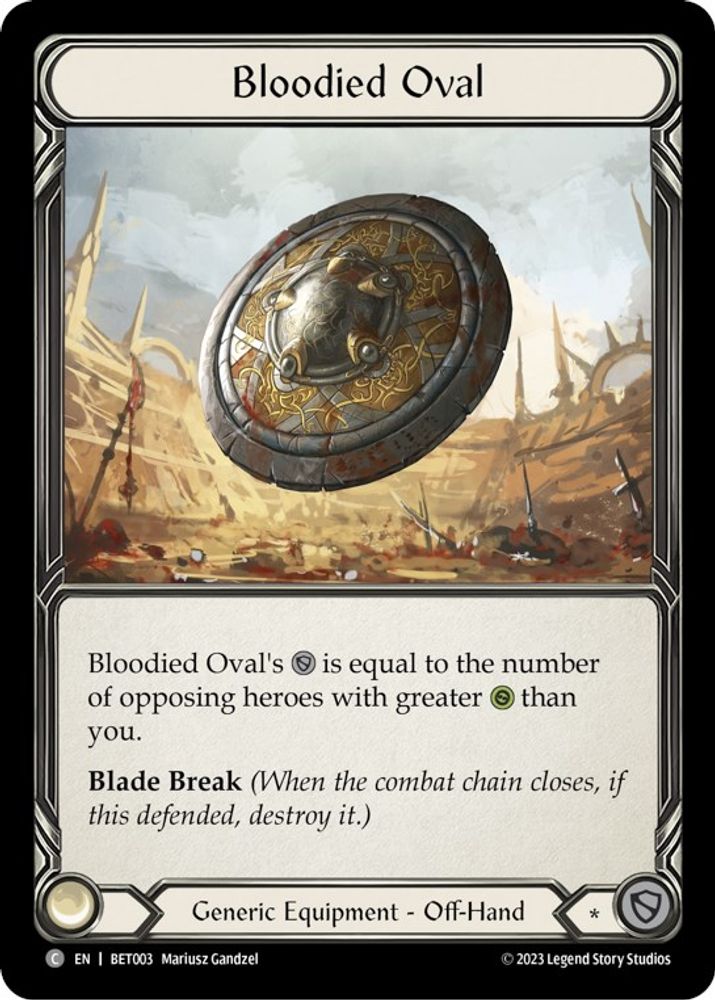 Bloodied Oval, Standard, front