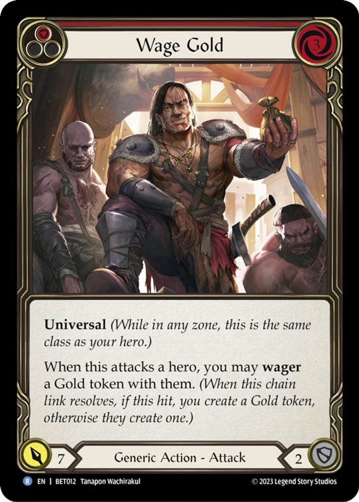 Wage Gold (Red), Standard, front