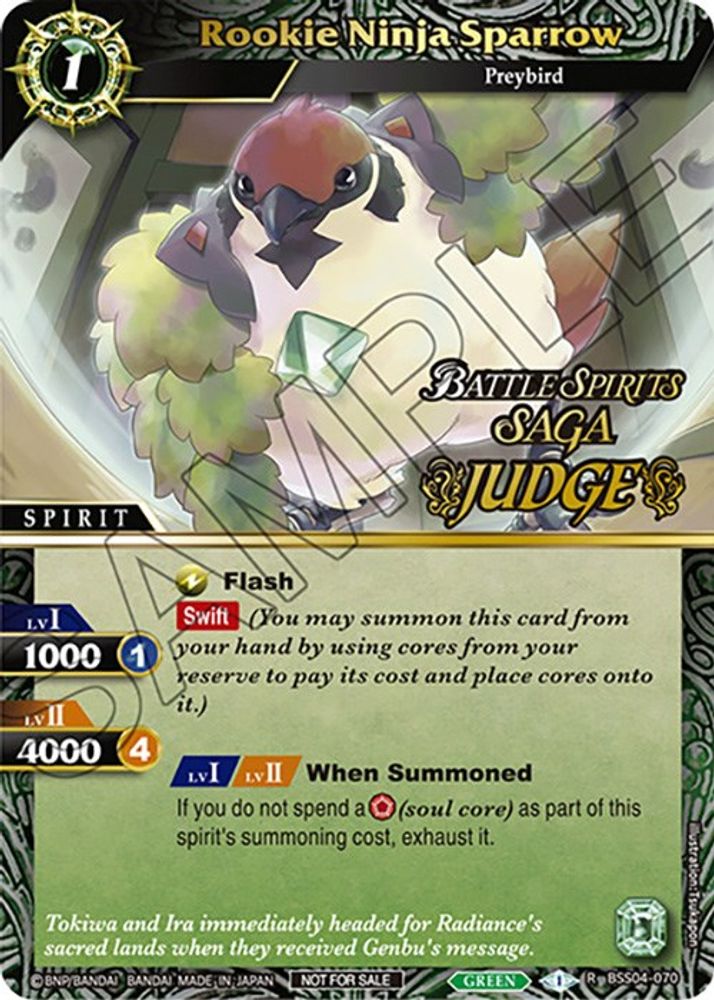 Rookie Ninja Sparrow (Judge Pack Vol. 4), Standard, front
