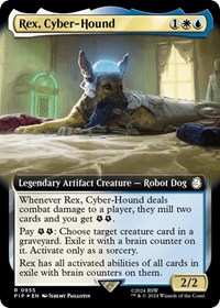 Rex, Cyber-Hound (Extended Art) (Surge Foil), Universes Beyond: Fallout