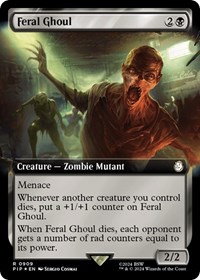 Feral Ghoul (Extended Art) (Surge Foil), Universes Beyond: Fallout