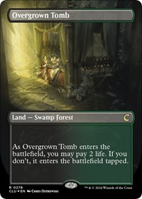Overgrown Tomb (Borderless), Ravnica: Clue Edition