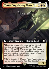 Three Dog, Galaxy News DJ (Extended Art) (Surge Foil), Universes Beyond: Fallout