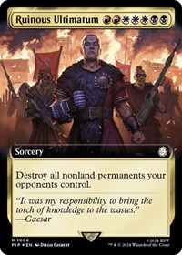 Ruinous Ultimatum (Extended Art) (Surge Foil), Universes Beyond: Fallout