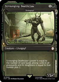 Scrounging Deathclaw - Tarmogoyf (Showcase), Universes Beyond: Fallout