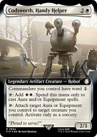 Codsworth, Handy Helper (Extended Art) (Surge Foil), Universes Beyond: Fallout