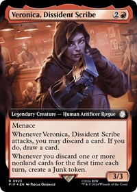 Veronica, Dissident Scribe (Extended Art) (Surge Foil), Universes Beyond: Fallout