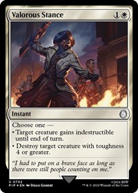 Valorous Stance (Surge Foil), Universes Beyond: Fallout