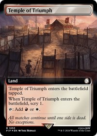 Temple of Triumph (Extended Art) (Surge Foil), Universes Beyond: Fallout