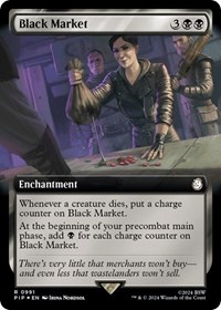 Black Market (Extended Art) (Surge Foil), Universes Beyond: Fallout