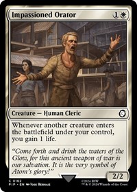 Impassioned Orator, Universes Beyond: Fallout