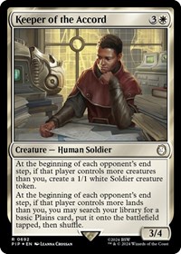 Keeper of the Accord (Surge Foil), Universes Beyond: Fallout