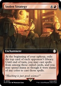 Stolen Strategy (Extended Art) (Surge Foil), Universes Beyond: Fallout