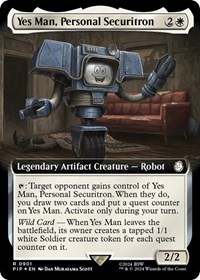 Yes Man, Personal Securitron (Extended Art) (Surge Foil), Universes Beyond: Fallout