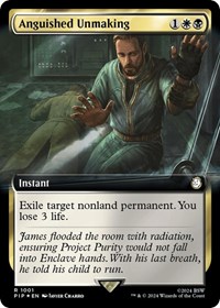 Anguished Unmaking (Extended Art) (Surge Foil), Universes Beyond: Fallout