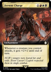Fervent Charge (Extended Art) (Surge Foil), Universes Beyond: Fallout