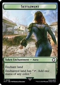 Settlement // Human Soldier Double-Sided Token, Universes Beyond: Fallout