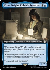 Piper Wright, Publick Reporter (Extended Art) (Surge Foil), Universes Beyond: Fallout