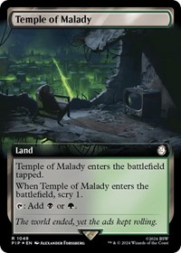 Temple of Malady (Extended Art) (Surge Foil), Universes Beyond: Fallout