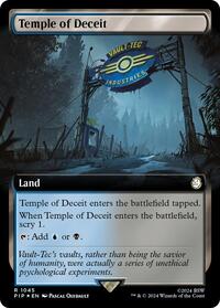 Temple of Deceit (Extended Art) (Surge Foil), Universes Beyond: Fallout