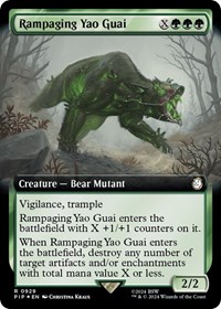 Rampaging Yao Guai (Extended Art) (Surge Foil), Universes Beyond: Fallout