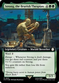 Strong, the Brutish Thespian (Extended Art) (Surge Foil), Universes Beyond: Fallout
