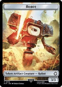 Robot // Treasure (0019) Double-Sided Token, Universes Beyond: Fallout