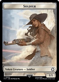 Soldier (0004) // Human Soldier Double-Sided Token, Universes Beyond: Fallout