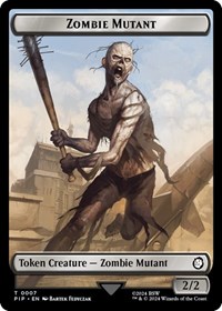Zombie Mutant // Clue Double-Sided Token, Universes Beyond: Fallout