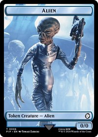 Alien // Clue Double-Sided Token, Universes Beyond: Fallout