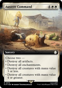 Austere Command (Extended Art) (Surge Foil), Universes Beyond: Fallout