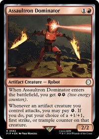 Assaultron Dominator (Surge Foil), Universes Beyond: Fallout