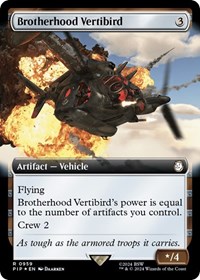 Brotherhood Vertibird (Extended Art) (Surge Foil), Universes Beyond: Fallout