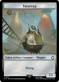 Thopter // Treasure (0018) Double-Sided Token, Universes Beyond: Fallout