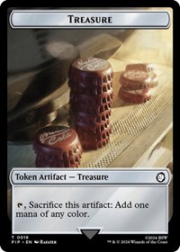 Treasure (0018) // Zombie Mutant Double-Sided Token, Universes Beyond: Fallout