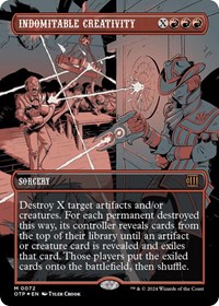 Indomitable Creativity (Textured Foil), Outlaws of Thunder Junction: Breaking News