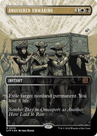 Anguished Unmaking (Textured Foil), Outlaws of Thunder Junction: Breaking News