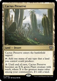 Cactus Preserve, Commander: Outlaws of Thunder Junction